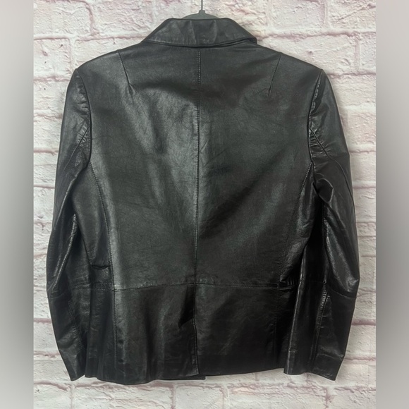PULL&BEAR 100% leather motorcycle jacket - Picture 4 of 5